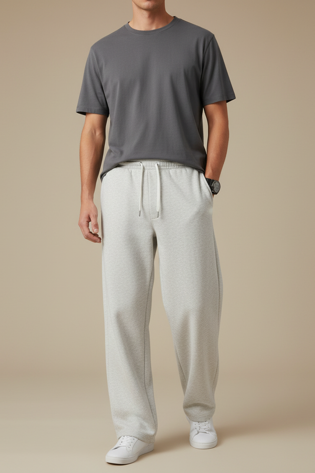 Pantalon Gris Chiné Homme - Molleton