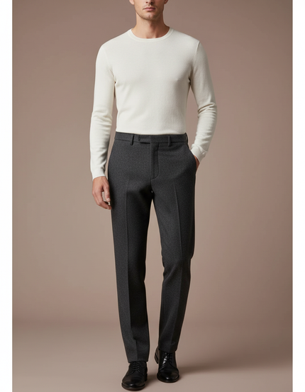 Pantalon De Flanelle Gris Homme - Laine