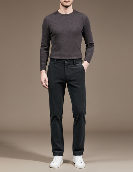 Pantalon Gris Côtelé Confortable Décontracté Homme - Cordé
