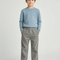 Pantalon Gris Côtelé Enfant Décontracté Ample - Cordé
