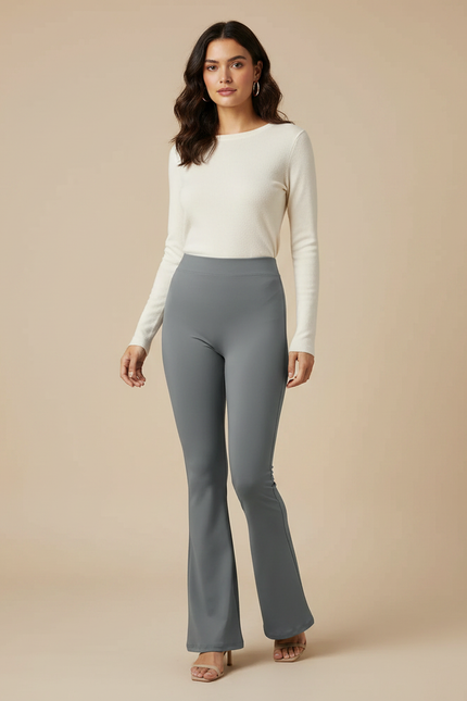 Pantalon Bleu Gris Femme - Polyester
