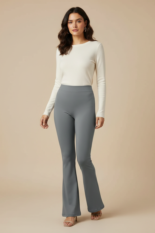 Pantalon Bleu Gris Femme - Polyester