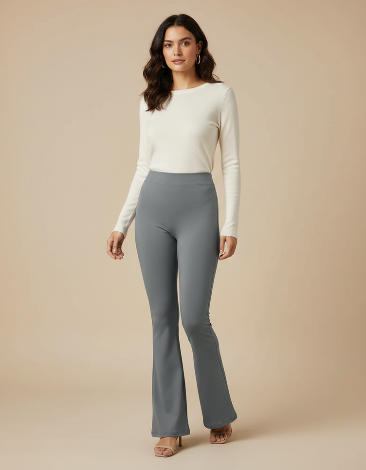Pantalon Bleu Gris Femme - Polyester