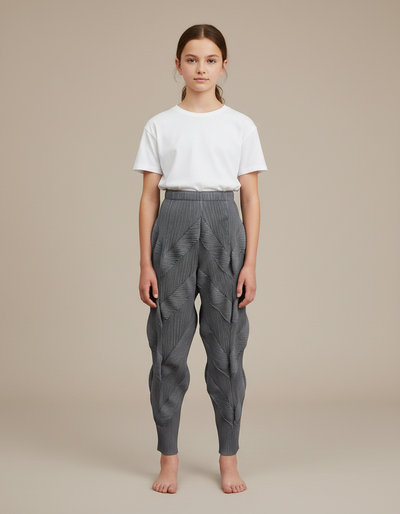 Pantalon Gris Femme Enfant