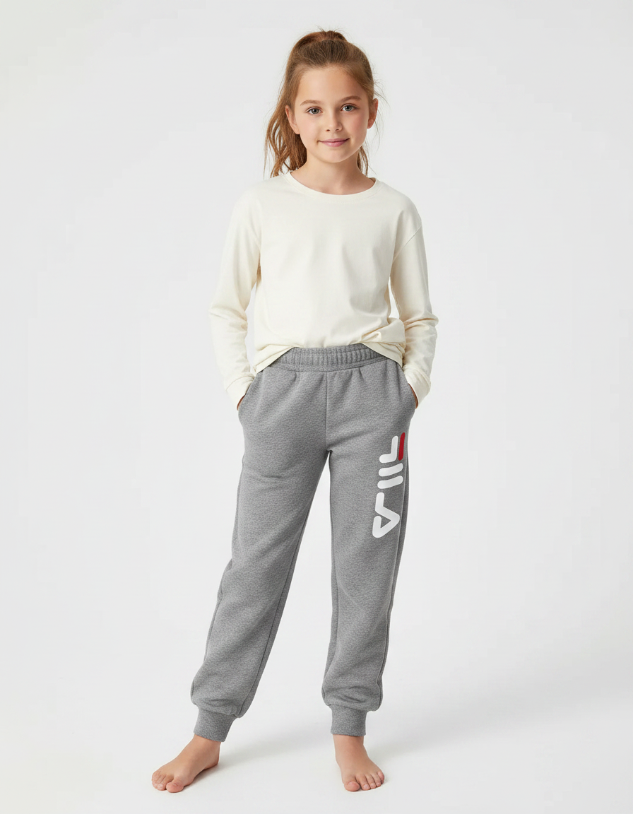 Pantalon Gris Molletonné Fila Enfant Décontracté
