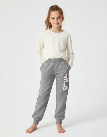Pantalon Gris Molletonné Fila Enfant Décontracté