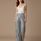 Pantalon Paillette Gris - Argenté Polyester