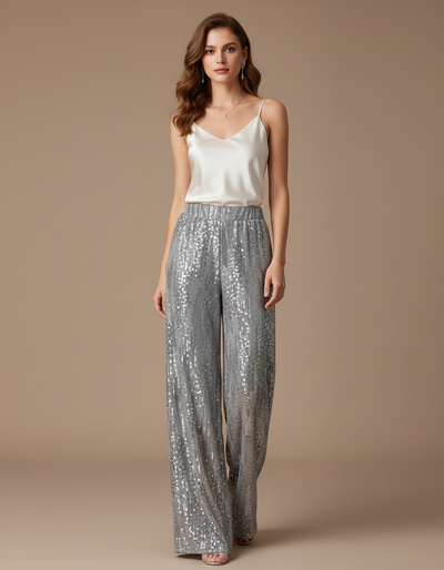 Pantalon Gris Femme Clair