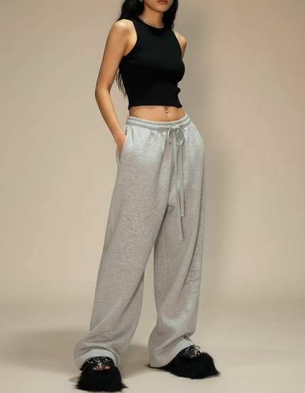 Pantalon Gris Souris Femme - Molleton