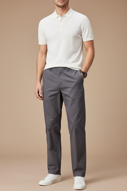 Pantalon Casual Gris - Coton