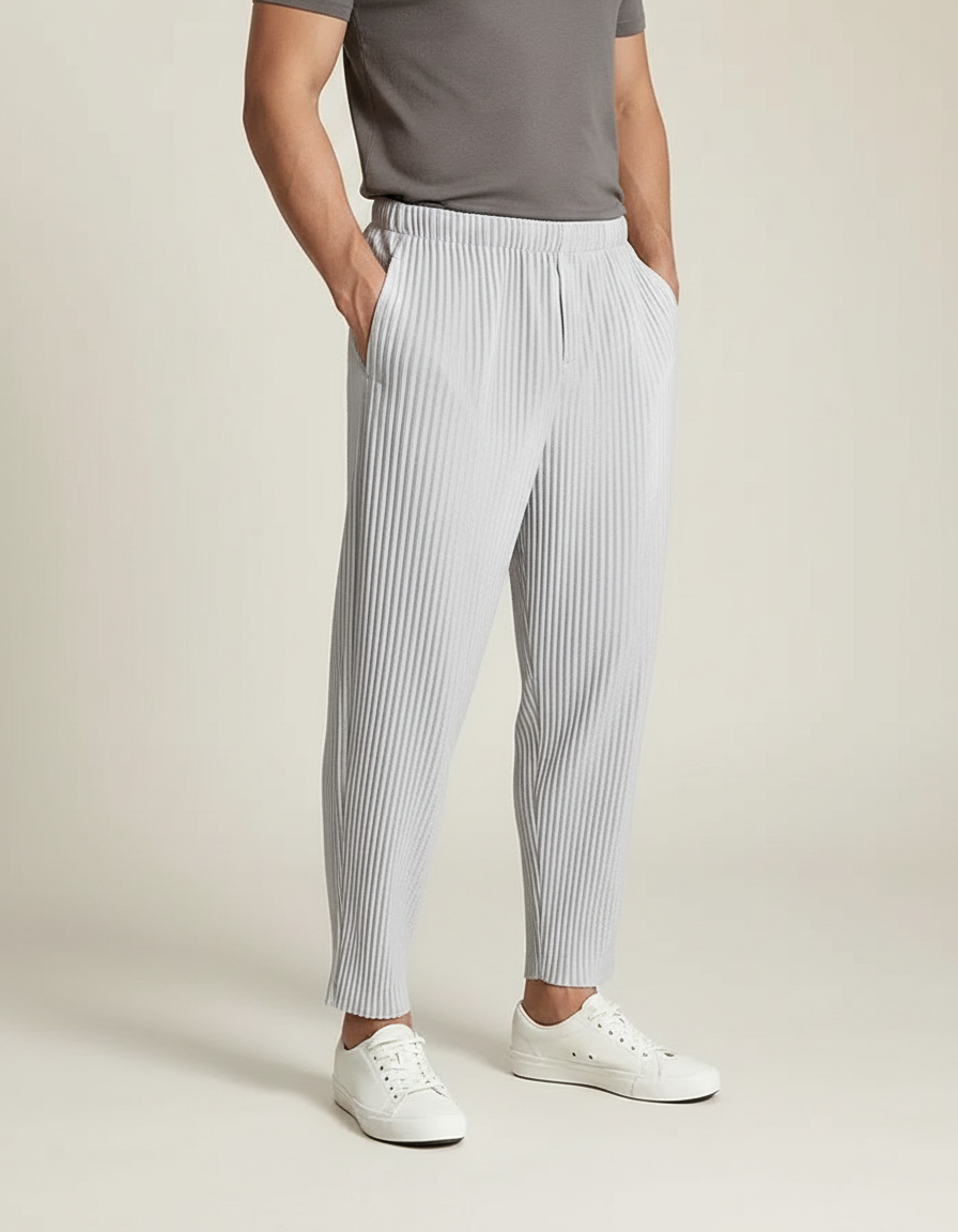 Pantalon Gris Clair - Polyester