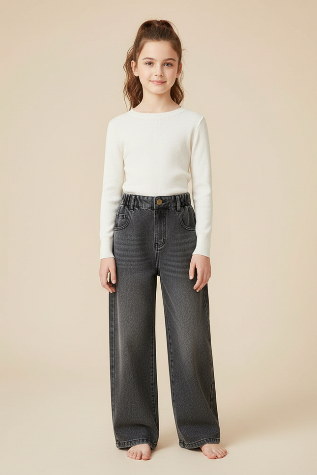 Pantalon Mom Gris - Jean