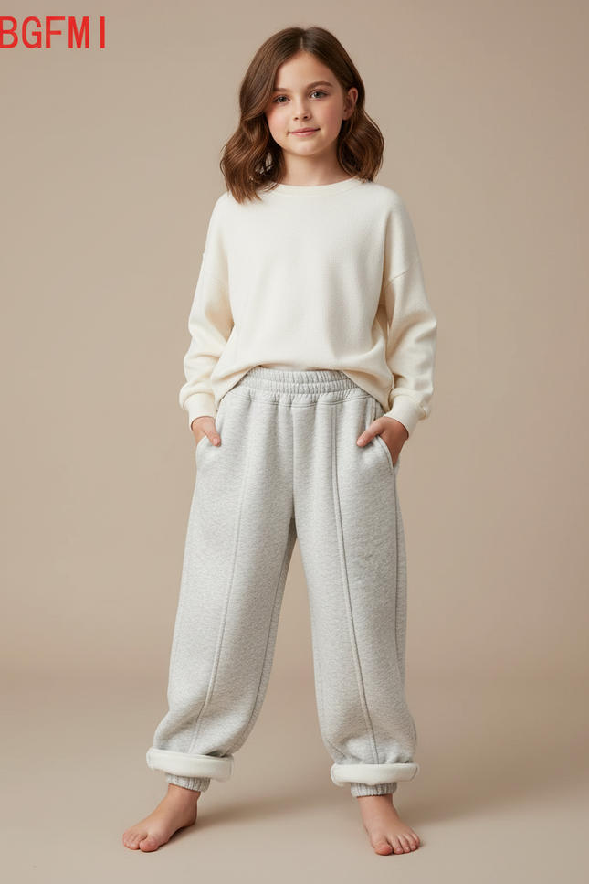 Pantalon Barrel Gris - Molleton