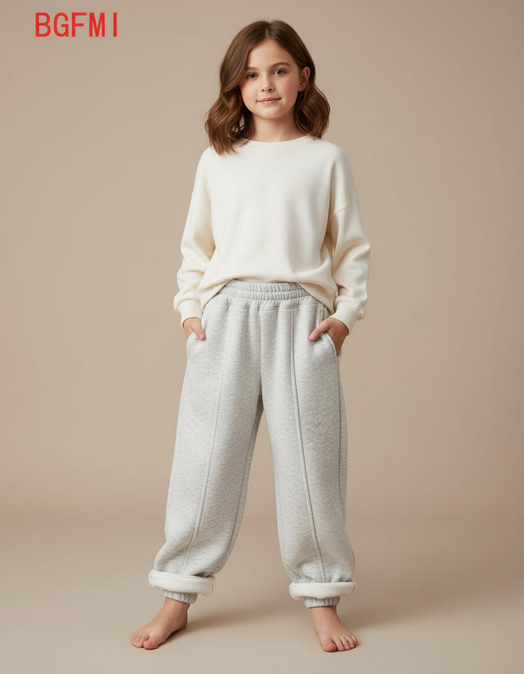 Pantalon Barrel Gris - Molleton