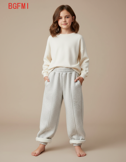 Pantalon Barrel Gris - Molleton