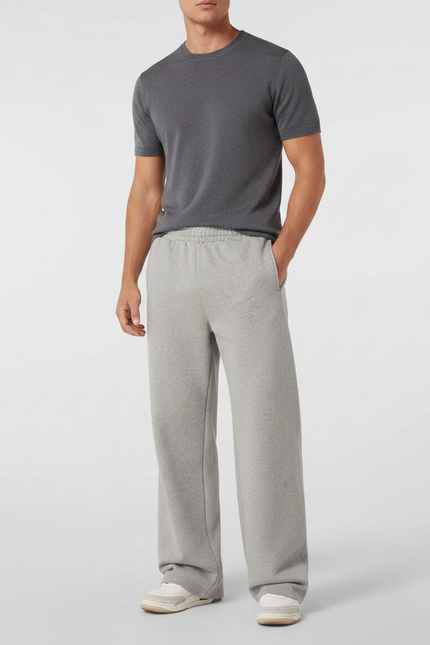 Pantalon Gris Ample Décontracté Molletonné Homme Sport