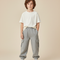 Pantalon Gris Cargo Molletonné Ample Confortable Enfant