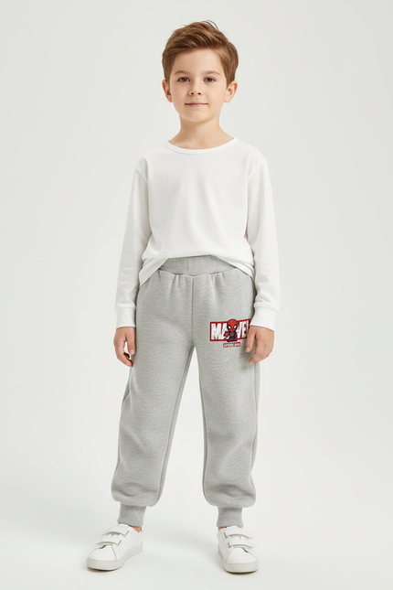 Pantalon Gris Molletonné Spiderman Enfant Confortable