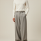 Pantalon Gris Laine Drapé Ample Élégant Homme
