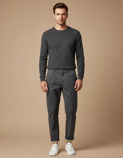 Pantalon Toile Gris Homme