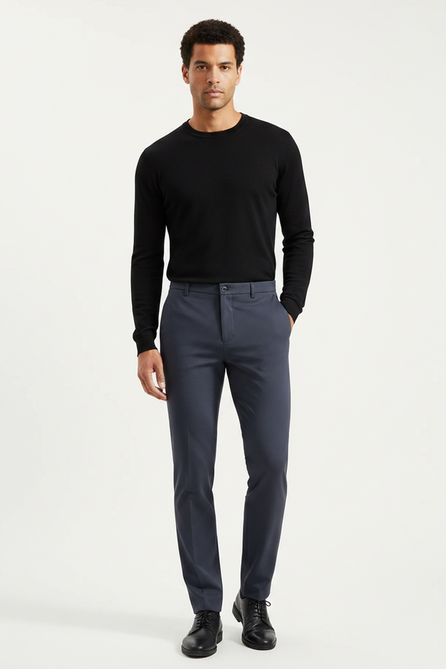 Pantalon Costume Gris Anthracite - Gabardine