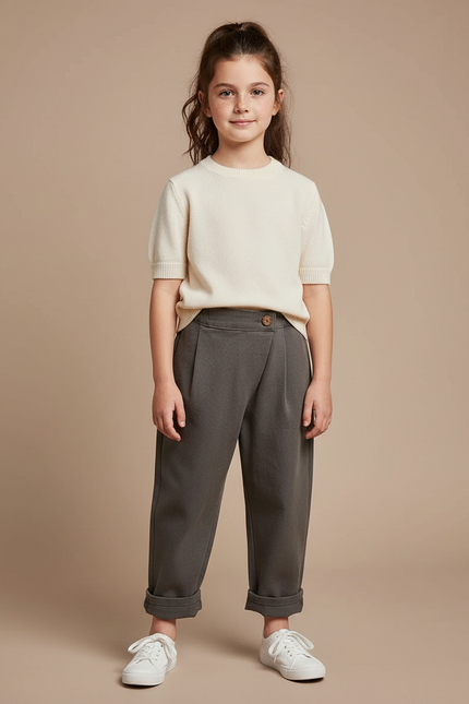 Pantalon Gris Vert - Kaki Molleton
