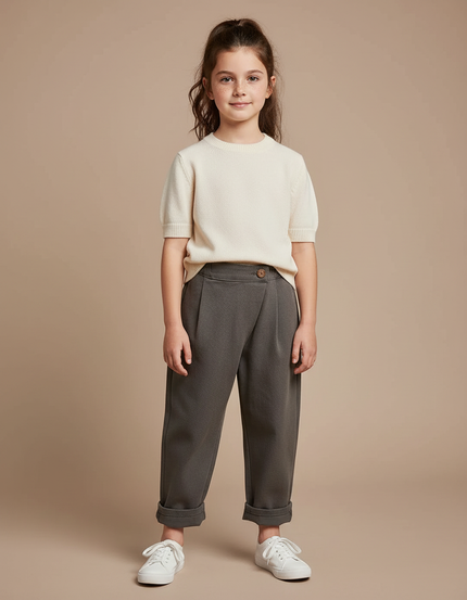 Pantalon Gris Vert - Kaki Molleton