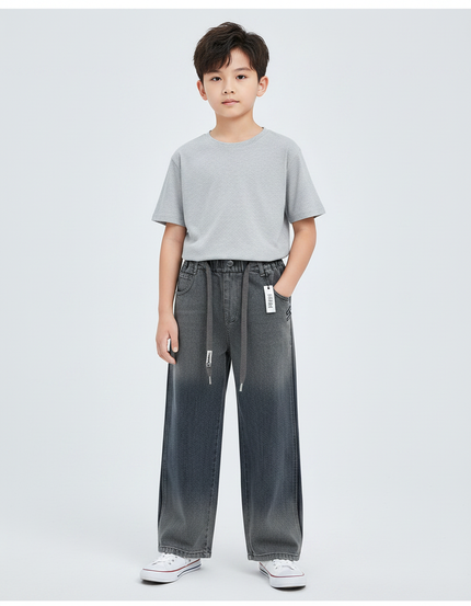 Pantalon Gris Dégradé Ample Denim Garçon - Jean