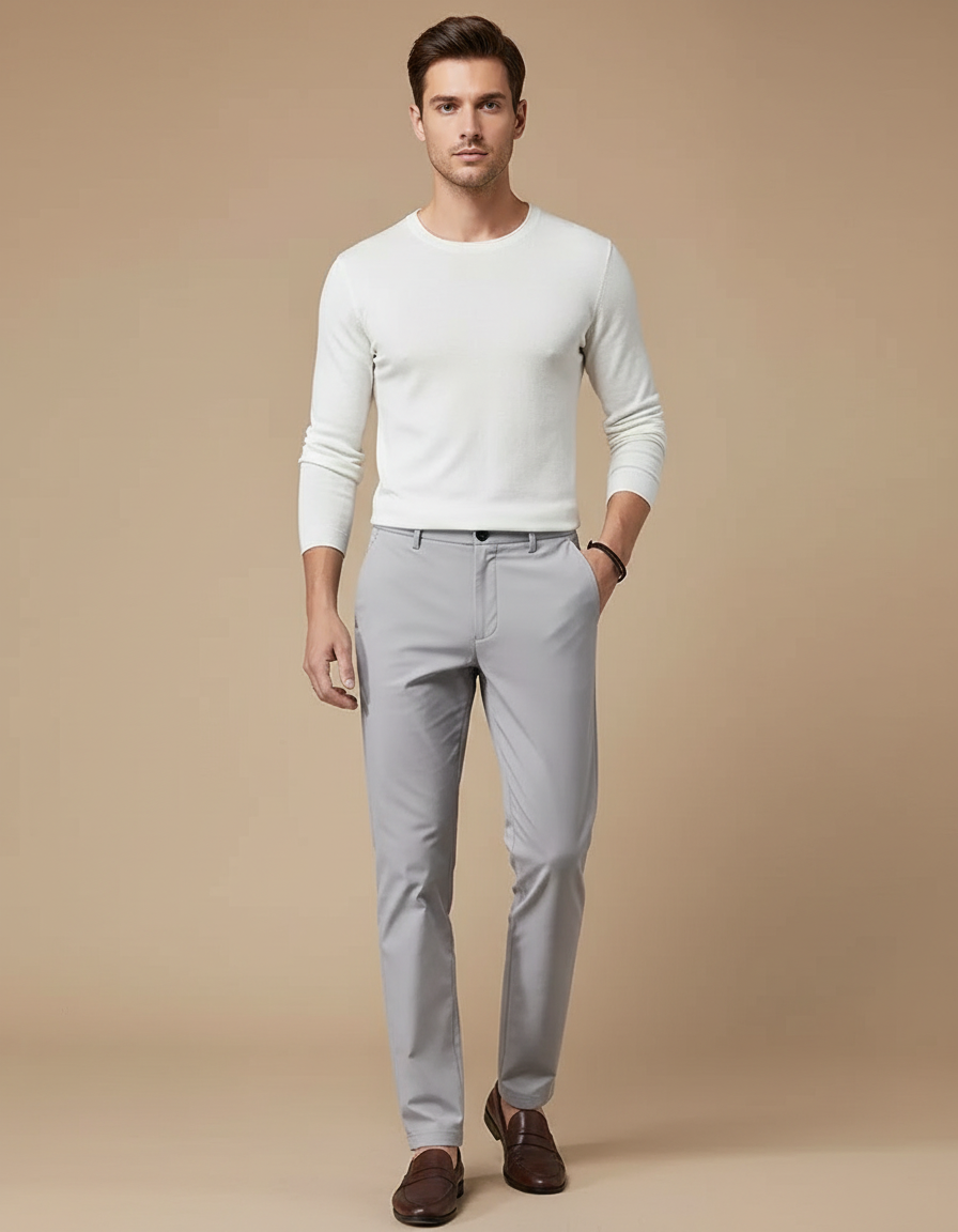 Pantalon Classe Gris Homme - Polyester
