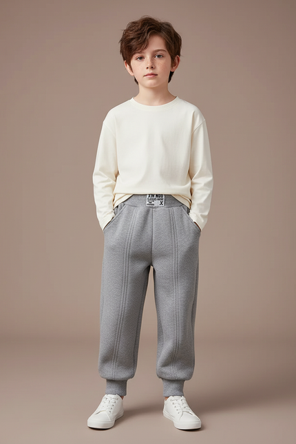 Pantalon Flanelle Gris Clair - Molleton