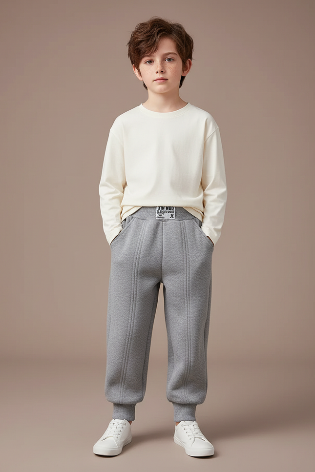 Pantalon Flanelle Gris Clair - Molleton