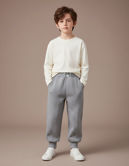 Pantalon Flanelle Gris Clair - Molleton