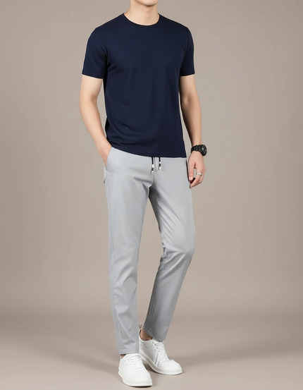 Pantalon Fuselé Homme Gris - Polyester