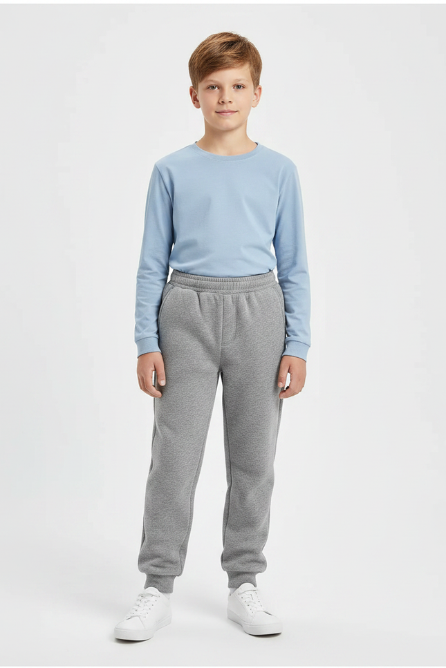 Pantalon Gris Molletonné Sport Enfant Confortable