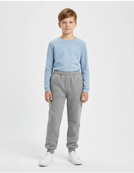 Pantalon Gris Molletonné Sport Enfant Confortable