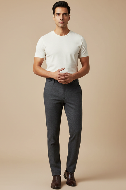 Pantalon Habille Gris - Laine