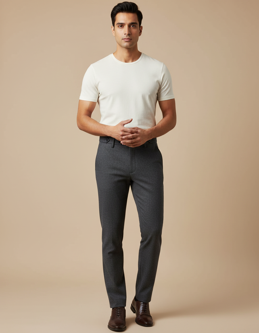Pantalon Habille Gris - Laine