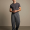Pantalon Gris Plissé Ample Décontracté Homme Élégant - Polyester