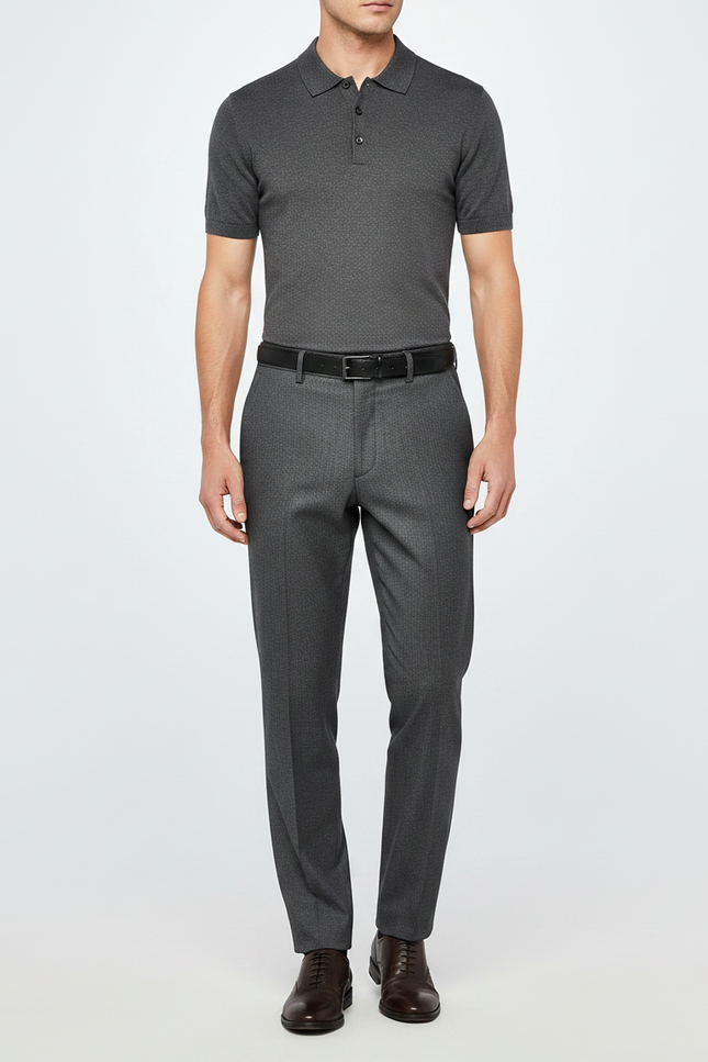 Pantalon Costume Gris Foncé - Laine