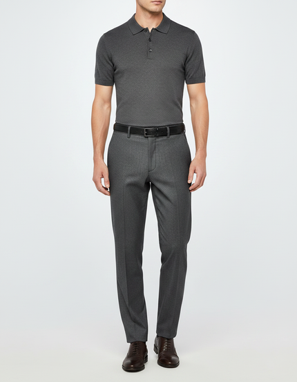 Pantalon Costume Gris Foncé - Laine