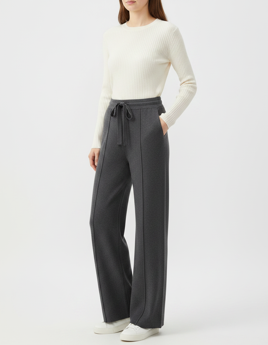 Pantalon Gris En Laine