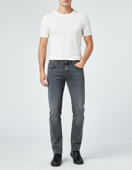 Pantalon Gris Jean Slim Décontracté Homme