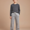 Pantalon Gris Molletonné Ample Décontracté Enfant Garçon