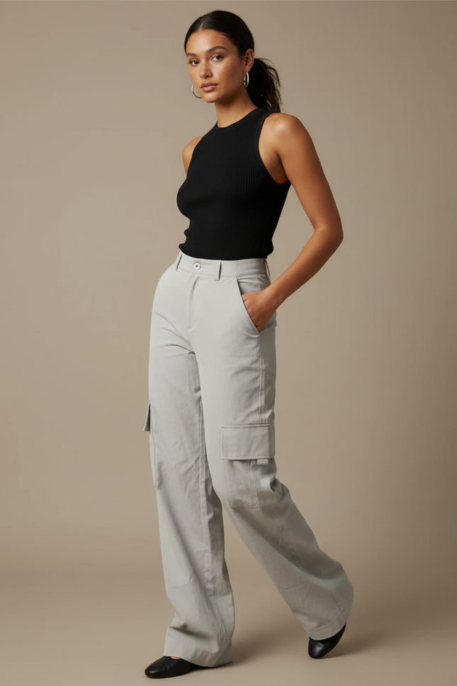 Pantalon Gris A8b7 - Toile