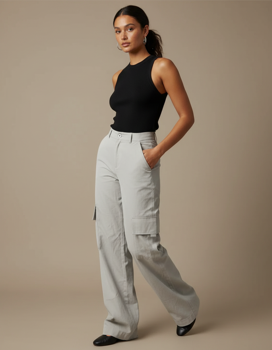 Pantalon Gris A8b7 - Toile
