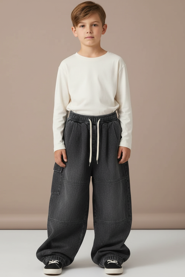 Pantalon De Travail Gris Et Noir - Jean