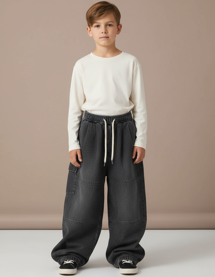 Pantalon De Travail Gris Et Noir - Jean