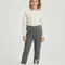 Pantalon Gris Côtelé Brodé Doublé Sherpa Enfant - Maille