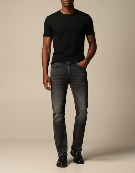 Pantalon Gris Denim Droit Décontracté Homme - Jean