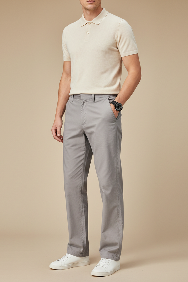 Pantalon Classique Gris - Gabardine